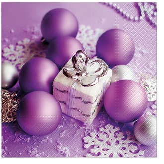 Lilac Christmas Decorations napkins